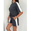 Osy Modal Yumuşak Dokulu Kumaş Parçalı Bisiklet Yaka T-shirt Kısa Şort İkili Takım - Antrasit 162244 Osy Modal Yumuşak Dokulu Kumaş Parçalı Bisiklet Yaka T-shirt Kısa Şort İkili Takım - Antrasit 162244