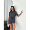 Osy Modal Yumuşak Dokulu Kumaş Parçalı Bisiklet Yaka T-shirt Kısa Şort İkili Takım - Antrasit 162244 Osy Modal Yumuşak Dokulu Kumaş Parçalı Bisiklet Yaka T-shirt Kısa Şort İkili Takım - Antrasit 162244