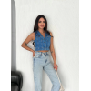Kot Jeans Yelek - Mavi - 162254 Kot Jeans Yelek - Mavi - 162254