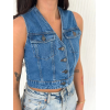 Kot Jeans Yelek - Mavi - 162254 Kot Jeans Yelek - Mavi - 162254