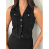 Kot Jeans Yelek - Siyah - 162256 Kot Jeans Yelek - Siyah - 162256