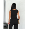 Osy Modal Yumuşak Dokulu Kumaş Bisiklet Yaka Sıfır Kol Bluz Omuz Toka Aksesuar Detaylı - Siyah - 162342 Osy Modal Yumuşak Dokulu Kumaş Bisiklet Yaka Sıfır Kol Bluz Omuz Toka Aksesuar Detaylı - Siyah - 162342