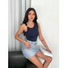 Osy Modal Yumuşak Dokulu Kumaş Bisiklet Yaka Sıfır Kol Bluz Omuz Toka Aksesuar Detaylı - Lacivert 162345 Osy Modal Yumuşak Dokulu Kumaş Bisiklet Yaka Sıfır Kol Bluz Omuz Toka Aksesuar Detaylı - Lacivert 162345