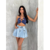 Kot Jeans Kesimetrik Kesim Cepli Şortlu Etek - Mavi 162723 Kot Jeans Kesimetrik Kesim Cepli Şortlu Etek - Mavi 162723