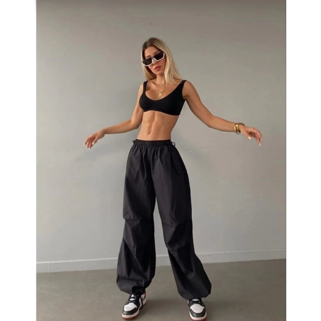 Cepli Paraşut Pantalon - Siyah 162894 Cepli Paraşut Pantalon - Siyah 162894