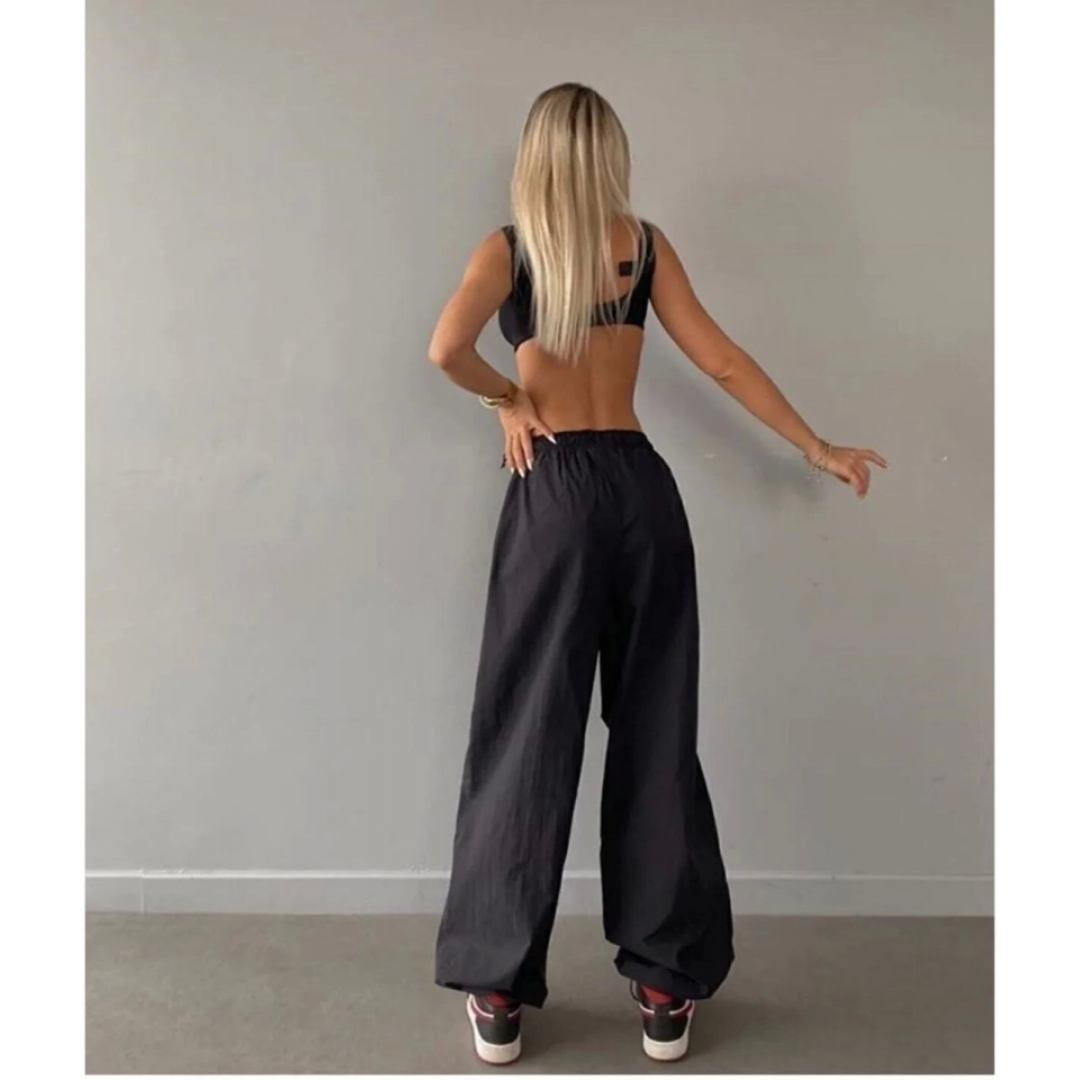 Cepli Paraşut Pantalon - Siyah 162894 Cepli Paraşut Pantalon - Siyah 162894